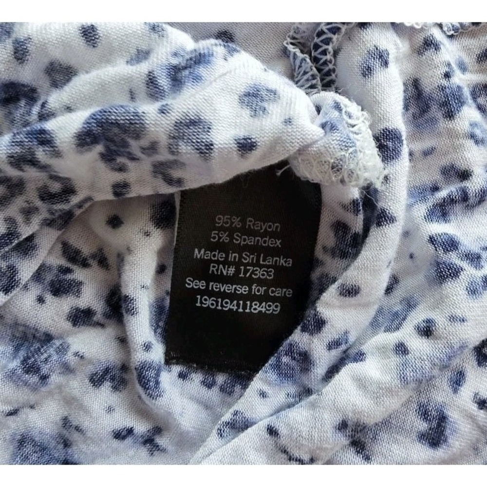 Simply Vera Women's Sleeveless Top Blue White Print Size Large - Picture 3 of 10